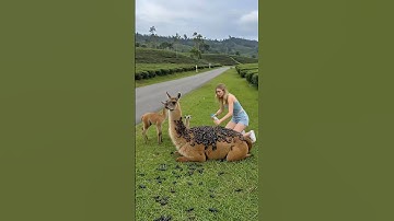 A Kind Girl Rescues Helpless The Llama from the Black Slugs that preyed on it.