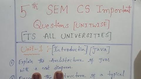 5 th sem computer 🖥️ science unitwise important questions only one video to passTs all universities