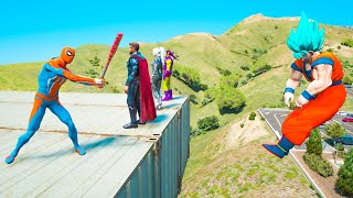 GTA 5 SPIDER-MAN WITH A BASEBALL BAT vs SUPERHEROES! (Euphoria Physics) Ep.12 screenshot 5