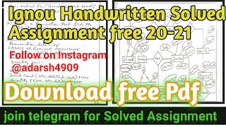 ignou handwritten assignment pdf free|mca solved assignment 2020-21