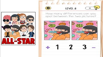 Brain test all star level 8 how many differences can you spot between the two pictures?