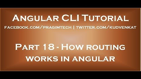 Hoe routering werkt in Angular