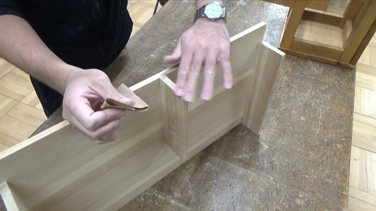 紙やすり（180番　＃180）を使っての仕上げと水びき（作業動画）中学校技術＜材料と加工の技術＞