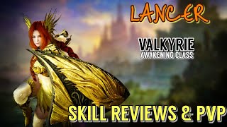 Black Desert Mobile KR - Lancer(Valkyrie Awakening) Skill Reviews & PvP