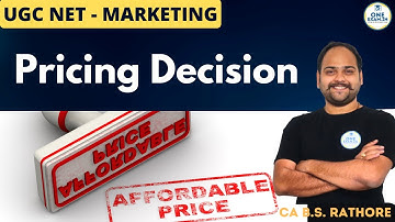 Pricing Decision | Marketing Management | Unit 08 | UGC NET | Commerce | CA B S Rathore | OneExam.in