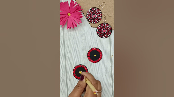 Hand painted earrings😍 : Tutorial #shorts #satisfying #diy #craft #shortvideo #trendingshorts