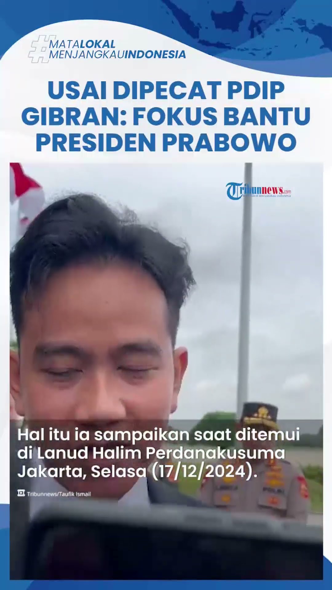 Respons Santai Wapres Gibran Rakabuming Raka usai Dipecat PDIP: Saya akan Fokus Bantu Prabowo