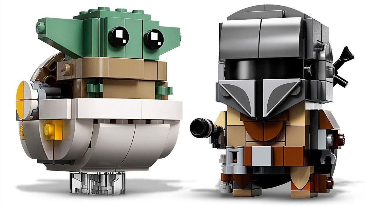 Lego Brickheadz 75317 The Mandalorian And The Child Speed Build Review Lego Star Wars Lego Mandalorian Lego Star