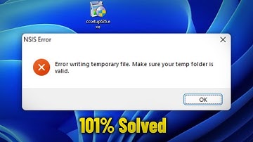 Error writing temporary file , Make sure your temp folder is valid - How To Solve NSIS Error ✅