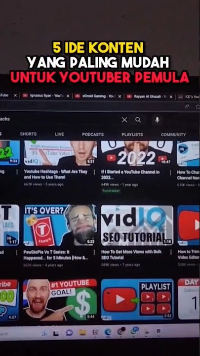 5 Ide Konten Youtube Paling Mudah Untuk Youtuber Pemula #idekontenyoutube #youtuberpemula