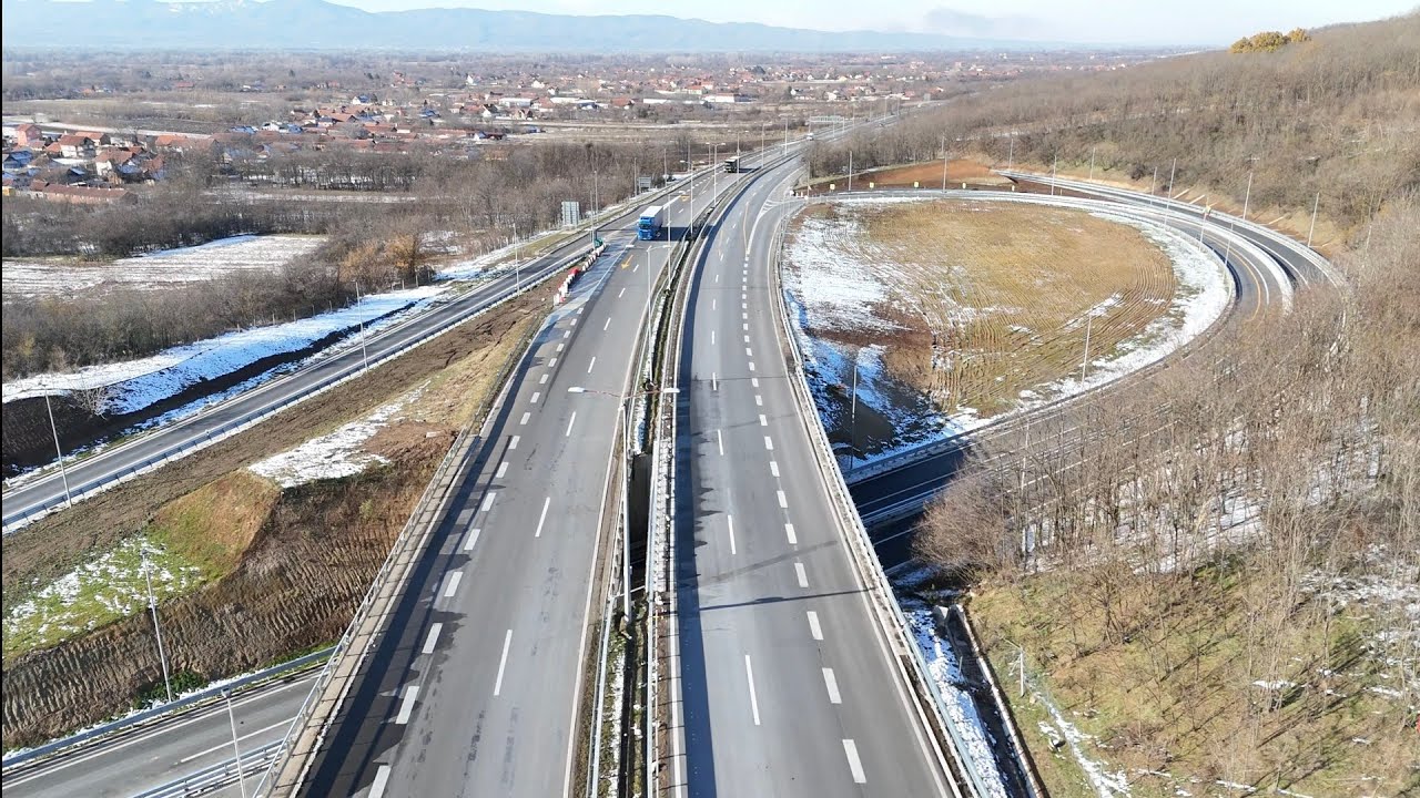Petlja Pojate i Moravski koridor do isključenja za Varvarin i Ćićevac - dron snimak