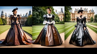 Victorian-Inspired Leather Bustle Dresses Exquisite Fashion Showcase