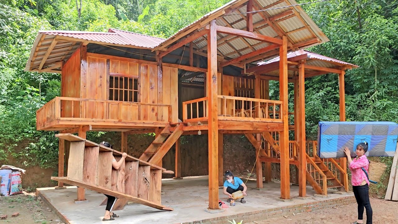 TIMELAPSE: Review the process of building a wooden house from start to finish - Building a life