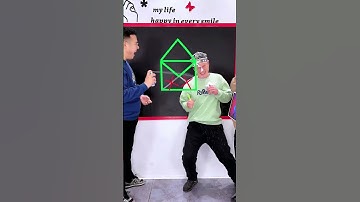 One line draws the whole figure, and the lines cannot overlap!Can you do that?!😅😱😜 #challenge #funny