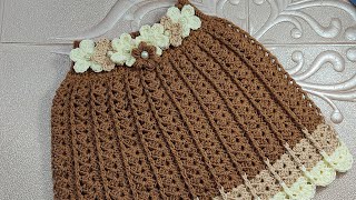 چيبه بالكروشيه شيك وسهله اوى ♥️ how to make an easy skirt with crochet 🧶