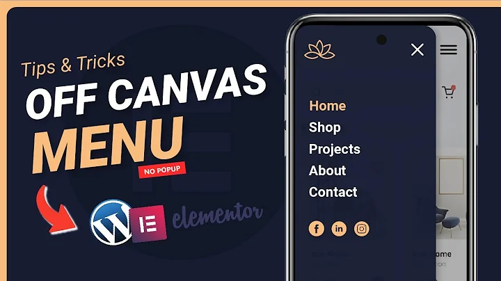 Off-canvas mobile menu in WordPress | Slide out mobile menu | Elementor Pro