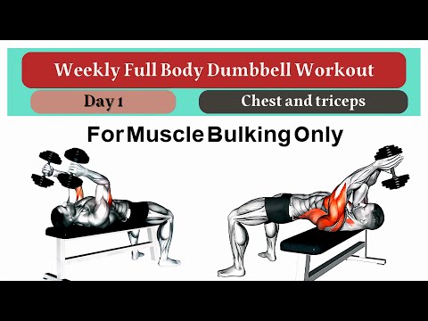weekly full body dumbbell workout - افضل جدول تمارين الاسبوع كامل في المنزل بالدمبل فقط !