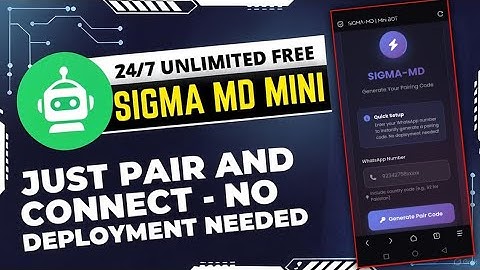 How To Deploy WhatsApp Bot | SIGMA MD MIni 24/7 Free | How to Deploy SIGMA MD Mini Free Unlimited 💀😮