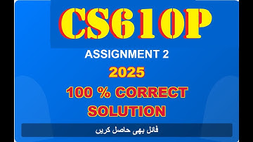 cs 610p assignment 2 solution spring 2025|cs 610p assignment 2  2025
