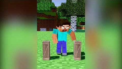 HELP Herobrine Break Bedrock VS Skeleton VS Zombie  herobrine minecraft #minecraft