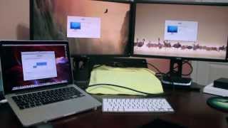 Setting up 3 displays for your mac book pro; building more real estate
work.
