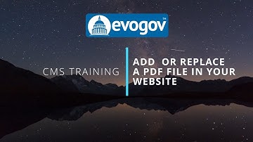 Add or Update PDFs in Your Website