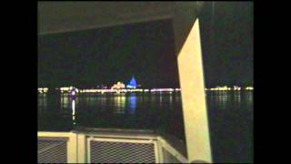 Magic Kingdom: Ferry from TTC to Magic Kingdom at Night
