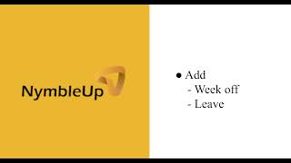 Leave & Week Off | Tutorial Videos for Workforce Management | NymbleUp
