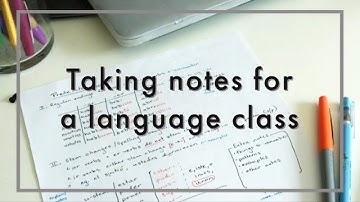 minimalistic notes for language classes: taking notes for Spanish/second languages