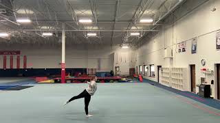 At Home Level 2 Beam Routine Practice 