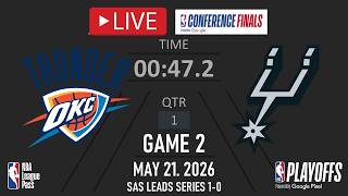 NBA LIVE NOW! San Antonio Spurs vs Oklahoma City Thunder GAME 2 | May 21, 2026 | NBA PLAYOFFS 2026