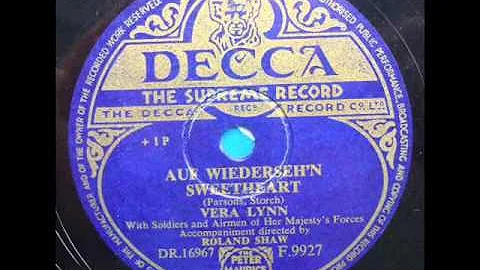 VERA LYNN - AUF WIEDERSEH'N, SWEETHEART - Decca F9927 (1952) DoGramofonuPL