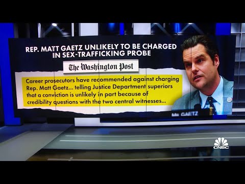 Florida congressman matt gaetz unlikely to face charges in sex-trafficking probe