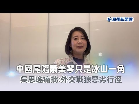 快新聞／中國尾隨蕭美琴只是「冰山一角」！ 吳思瑤痛斥：外交戰狼惡劣行徑－民視新聞