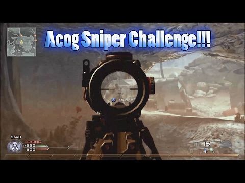 Видео: Modern Warfare 2!! Acog Sniper Challenge!!