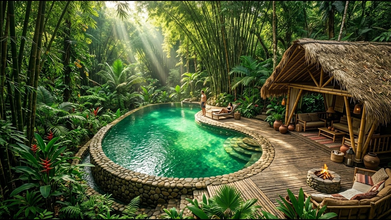 100 Days Building a Million Dollar Luxury Jungle Swimming Pool - YouTube