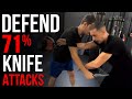How to Defend 71% Knife Attacks - Knife Stab Defense