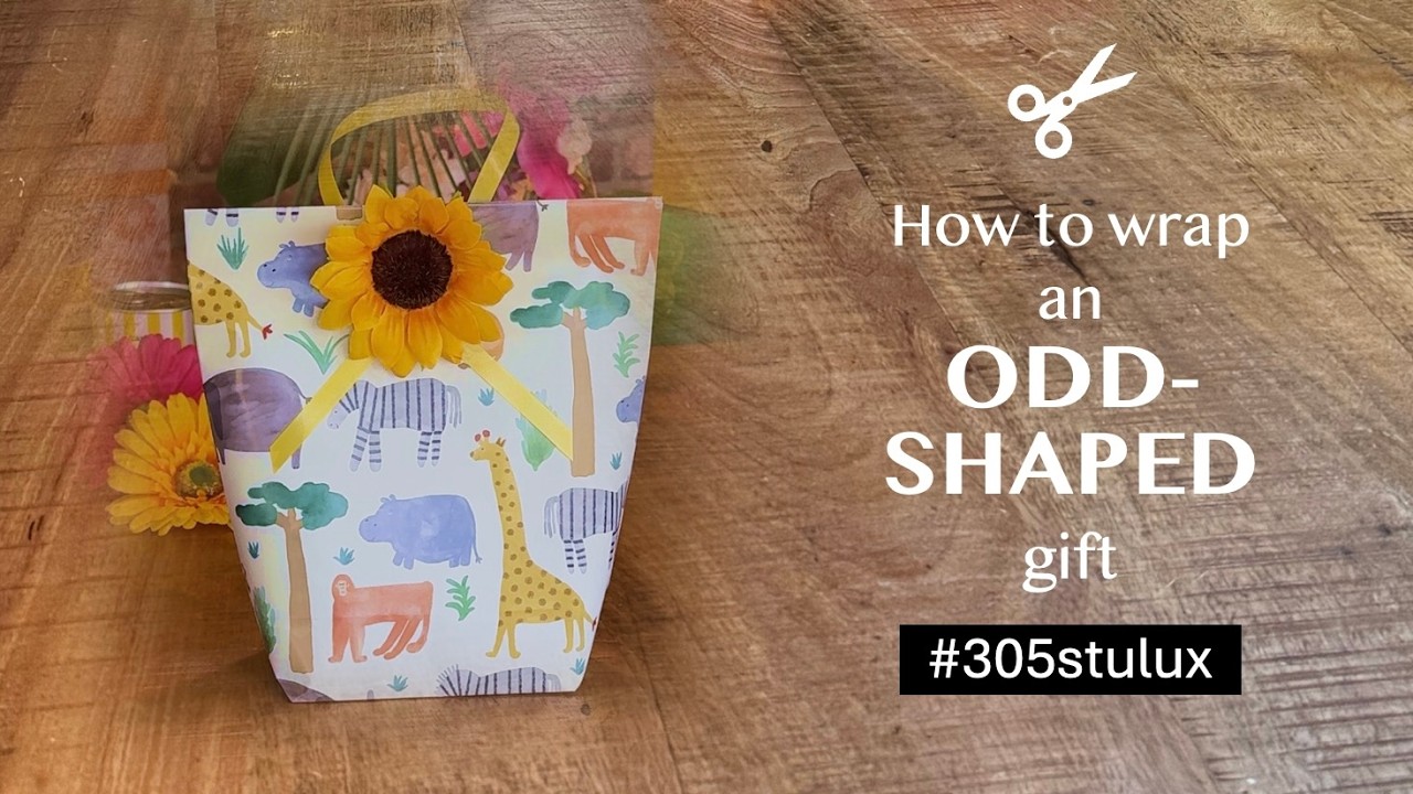 🎁 STEP-BY-STEP How to wrap an ODD-SHAPED Gift 🌻 Tutorial 🎁 STEP-BY-STEP How to wrap an ODD-SHAPED Gift 🌻 Tutorial