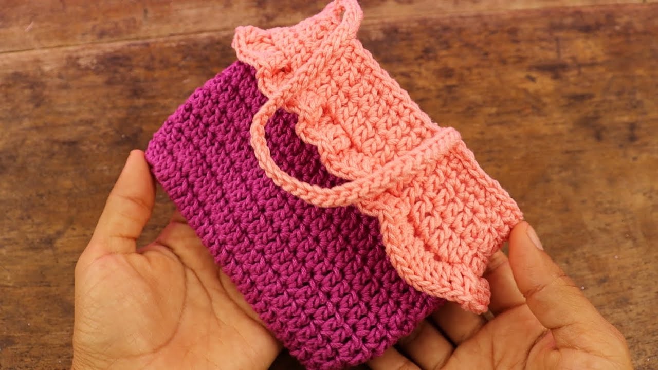 ¡Nivel principiante! 🧶Teje tu primera bolsa hoy mismo (Paso a paso)🧶
