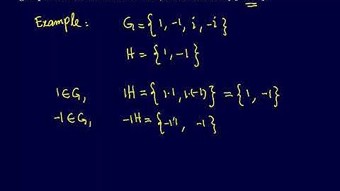 MTH405 Lecture 10 Part 1 Index of a Sub group