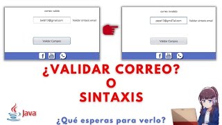 Validar sintaxis de correo electrónico en java