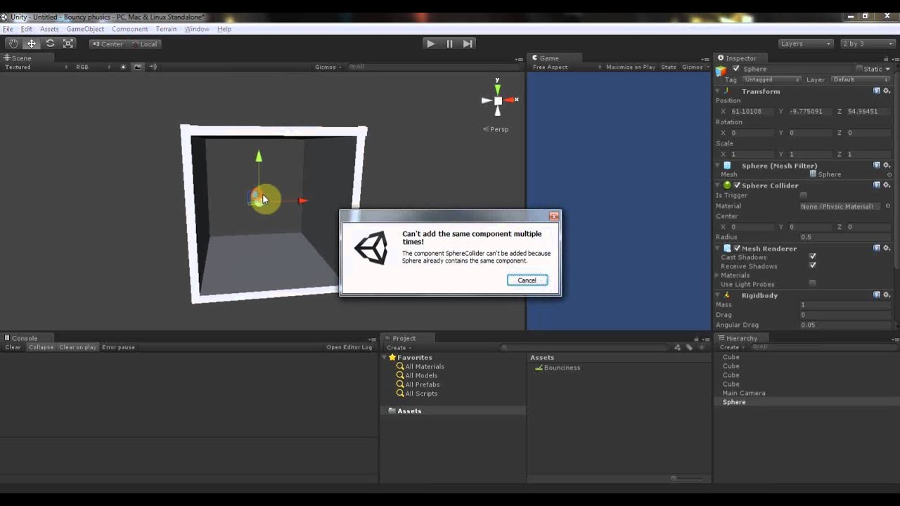 Bouncy Physics Material - YouTube