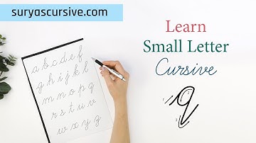 Small Letter "q" in Cursive | SuryasCursive.com