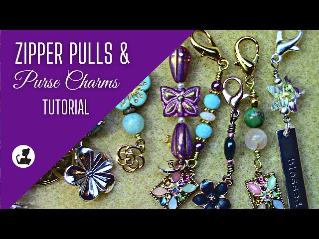 Zipper Pulls and Purse Charms Tutorial and Finished Ones. 