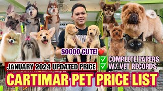 JANUARY 2024 UPDATED CARTIMAR PET PRICELIST + GIVEAWAY! CUTE & PURE BREED PUPPIES *MUST WATCH* by PatTV 9,176 views 3 months ago 13 minutes, 54 seconds