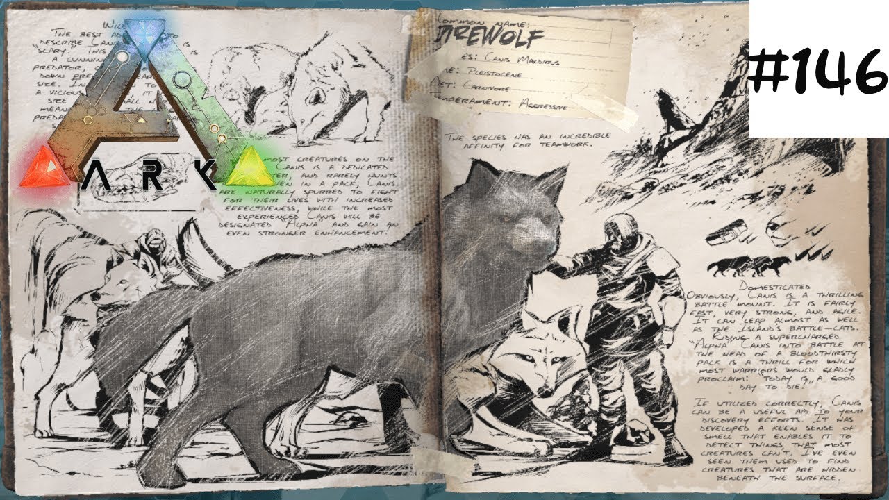 Ark Ps4 146 生物調査 ダイアウルフ編 Ark Survival Evolved Youtube