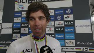 Michael Matthews - Interview at the finish - World Championships Mixed Relay TTT (Zürich) 2024