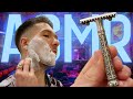 ✨Antique Razor✨ ASMR 👁👄👁 Relax & Calm Shaving In a 💈 Barbershop Help You Sleep 😴