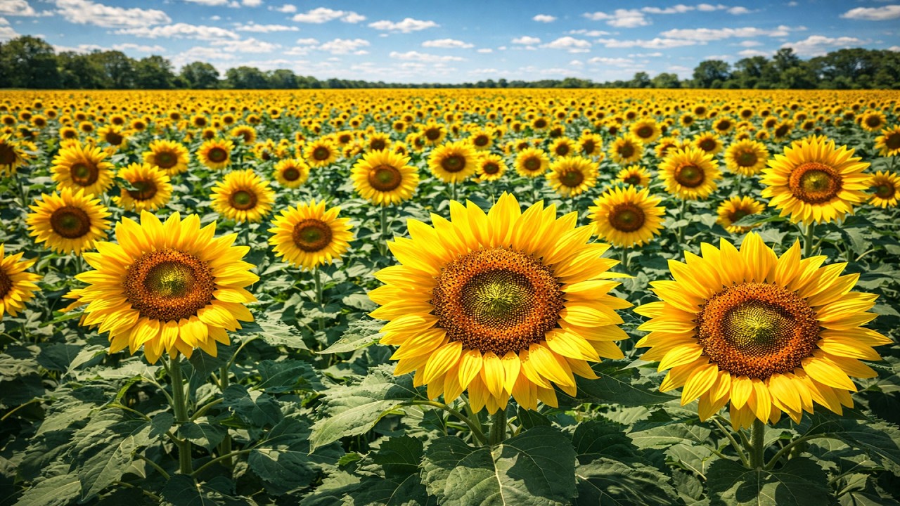 From Drone-Tracked Fields to Premium Oil: The High-Tech Life of Helianthus Titan F1 Sunflowers
