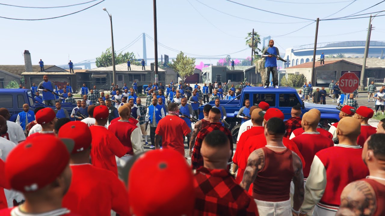 Gta 5 Bloods Vs Crips Gang War Youtube